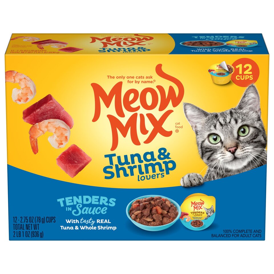 Tenders in Sauce Wet Cat Food With Real Tuna & Whole Shrimp Multipack (505)